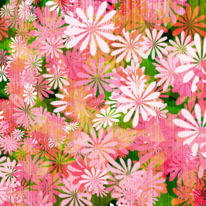 <p>Floral pink wallpaper painting.</p>