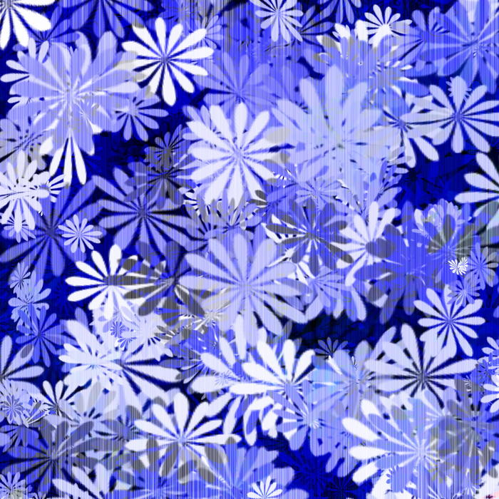 <p>Floral blue wallpaper painting.</p>