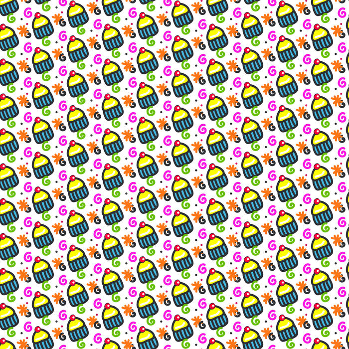 <p>Whimsical cupcake background pattern.<br />
</p>