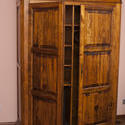 8934   Rustic old wooden wardrobe