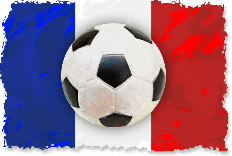 <p>French soccer clip art illustration.</p>