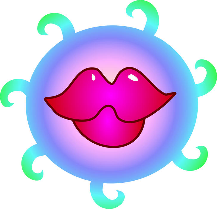 <p>Cartoon germ virus clip art illustration.</p>