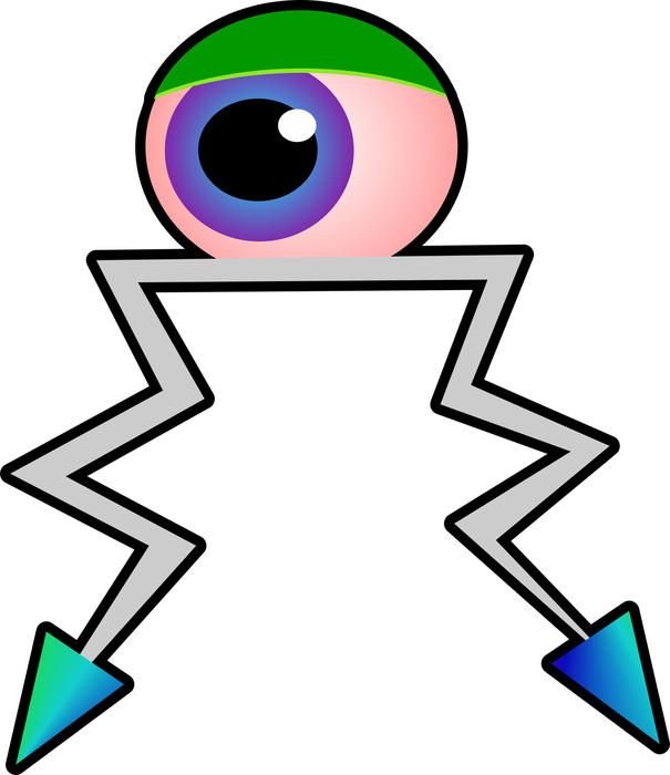 <p>Cartoon germ virus clip art illustration.</p>