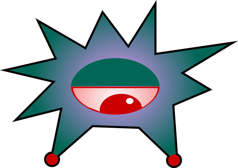 <p>Cartoon germ virus clip art illustration.</p>