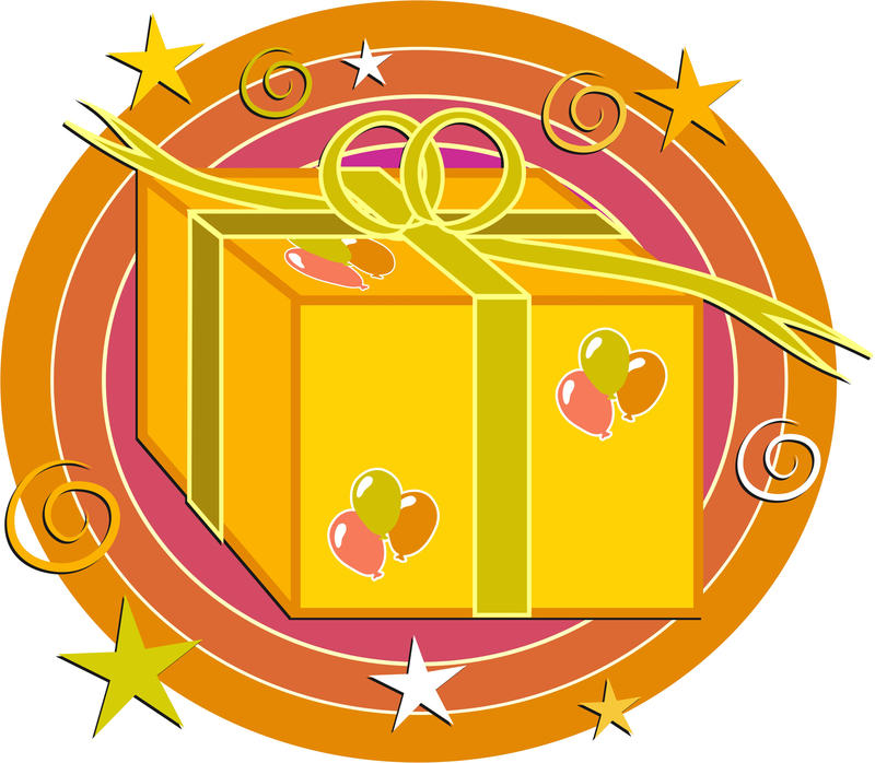 <p>Gift box clip art illustration.</p>
