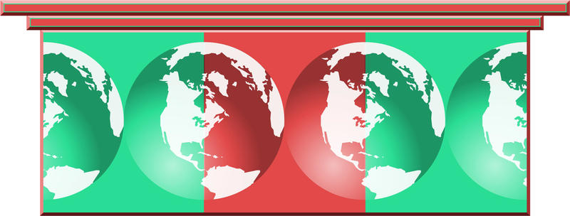 <p>World globe logo clip art illustration.</p>