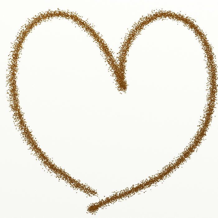 <p>Gold glitter love heart clip art illustration.</p>