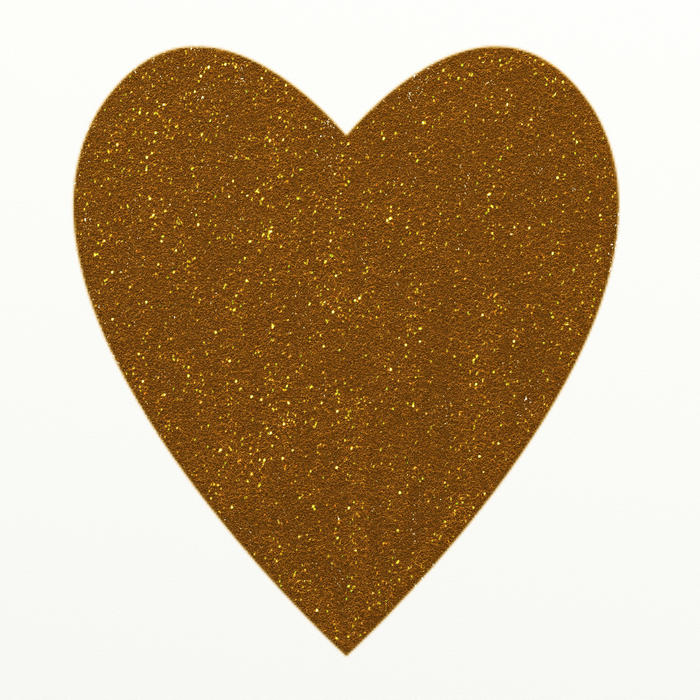 <p>Gold glitter love heart shape.</p>