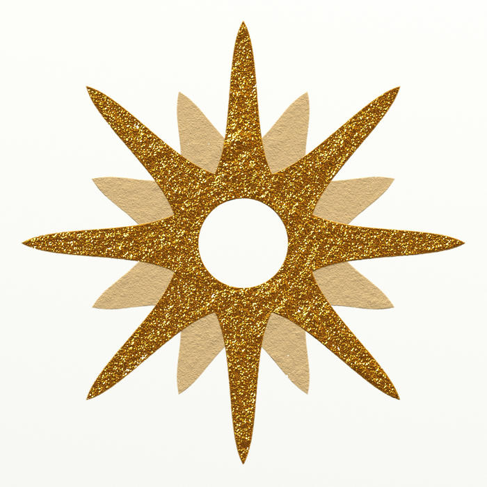 <p>Gold glitter star clip art illustration.</p>
