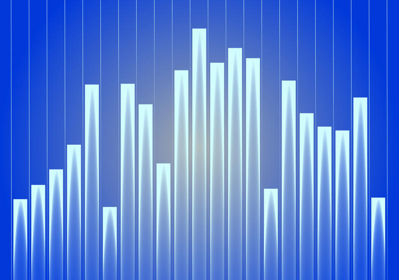 <p>Digitally created graphic of a blue business graph chart.</p>
