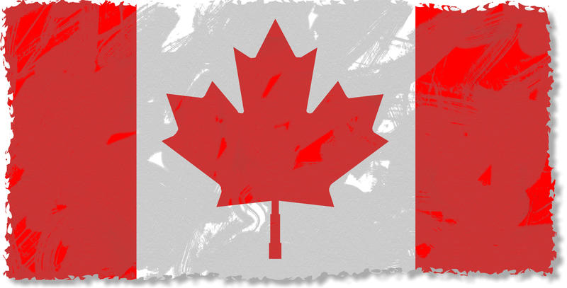 <p>Grunge Canadian flag illustration.</p>
