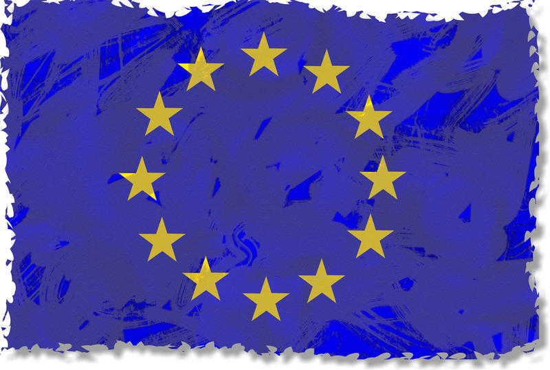 <p>Grunge European Union flag.</p>