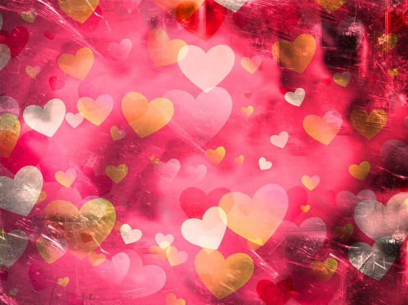 <p>Textured grunge love heart painting.</p>