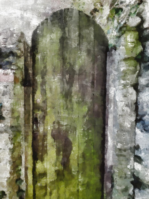 <p>Old grunge wooden door.</p>