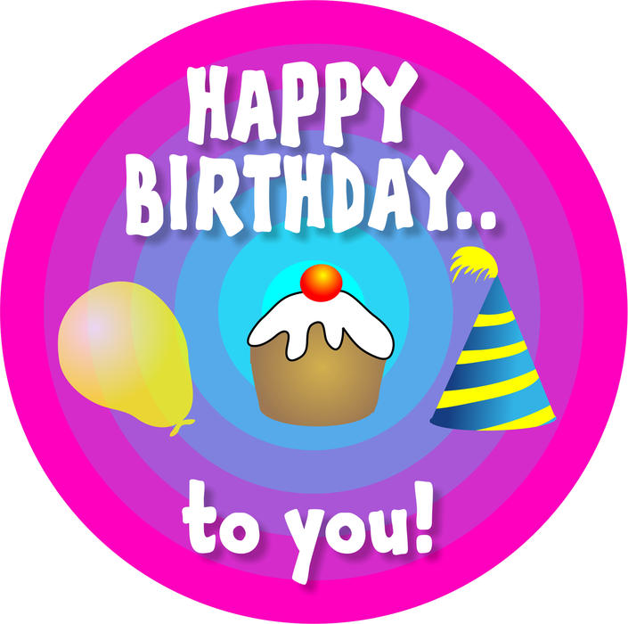 <p>Happy birthday clip art illustration.</p>
