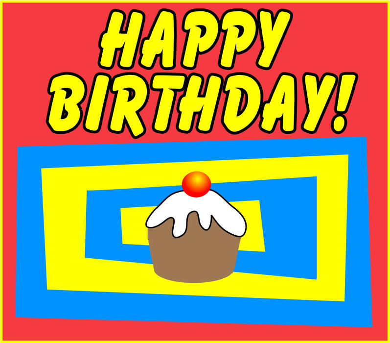 <p>Happy birthday clip art illustration.</p>