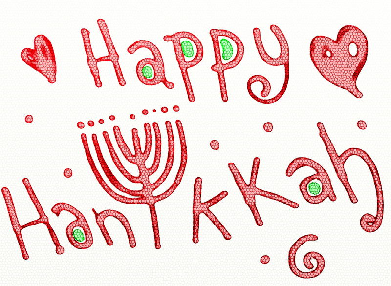<p>Happy Hanukkah text doodle.</p>