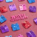 11458   Happy Birthday background with gifts and text