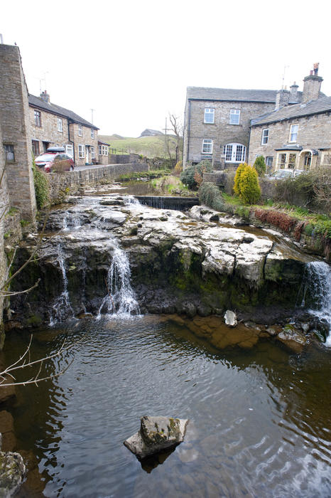 Falls on the River Ure, Hawes, Yorkshire Dales, a market town and tourist attraction