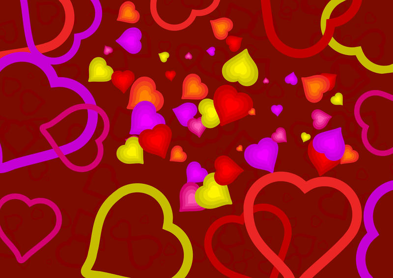 <p>Love heart pattern clip art illustration.</p>