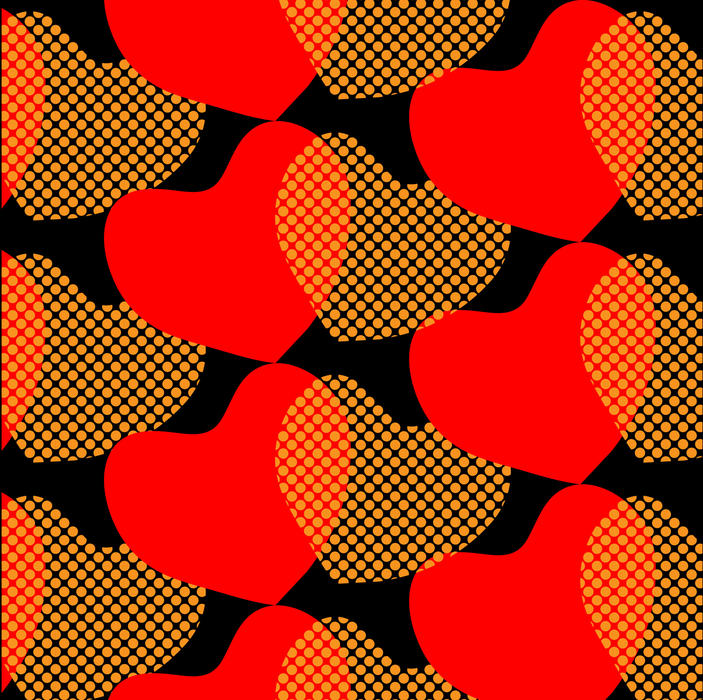 <p>Love heart pattern clip art illustration.</p>