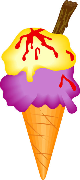 <p>Ice cream cone clip art illustration.</p>
