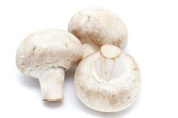 10615   Fresh Mushrooms Isolated on White Background