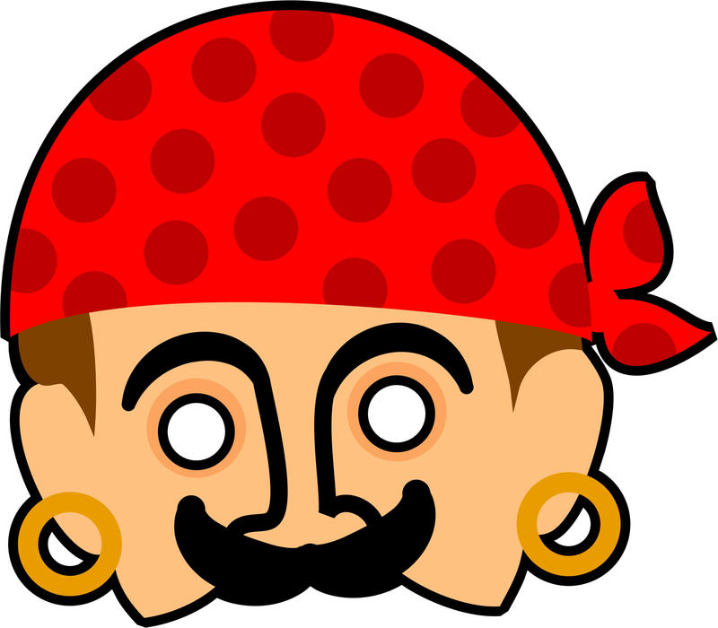<p>Kids party pirate mask clip art illustration.</p>