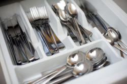 8286   Interior of a kitchen cutlery drawer