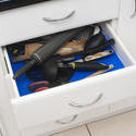 8141   Open kitchen drawer with utensils