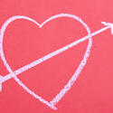 11536   Hand drawn romantic heart with an arrow