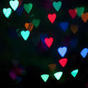 10577   Glowing Heart Shape Lights at Night