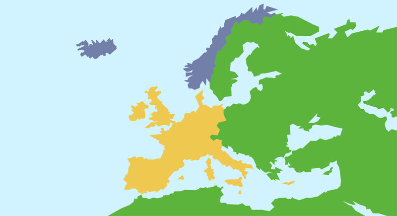 <p>Map of Europe.</p>