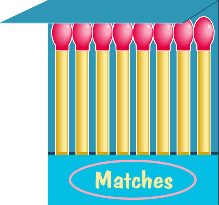 <p>Packet of matches clip art illustration.</p>
