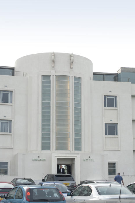 Landmark Midland Hotel in Morecambe, an iconic Art Deco building on the Morecambe Promenade