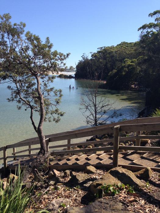 <p>Narrawallee  Inlet looking out at Buckley's Beach. South Coast, New South Wales, Australia</p>