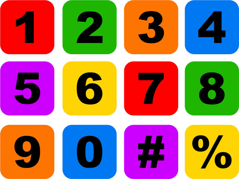 <p>Number icons clip art illustration.</p>