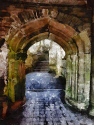 9044   old archway painting