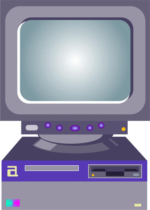 <p>Old style desktop computer illustration.</p>
