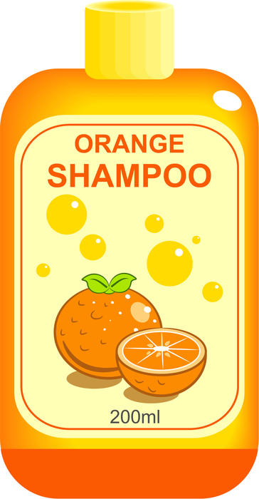 <p>A bottle of citrus shampoo clip art illustration.</p>