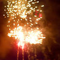 8893   Bursts of orange fireworks