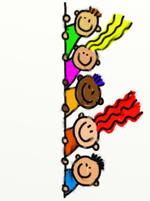 <p>Happy and diverse page border kids.</p>
