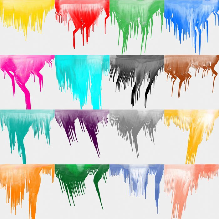 <p>Abstract paint drips set.</p>
