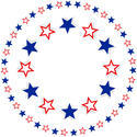 9351   patriotic stars round border