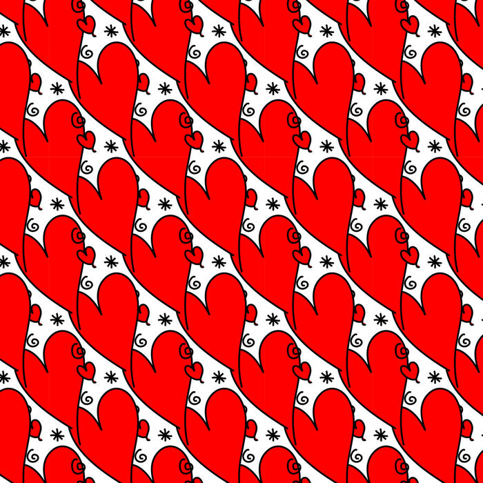 <p>Red love heart background pattern.</p>
