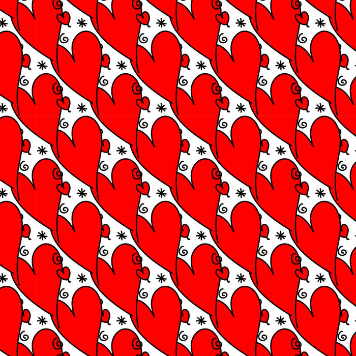 <p>Red love heart background pattern.</p>