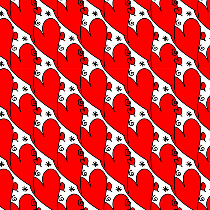 <p>Red love heart background pattern.</p>
