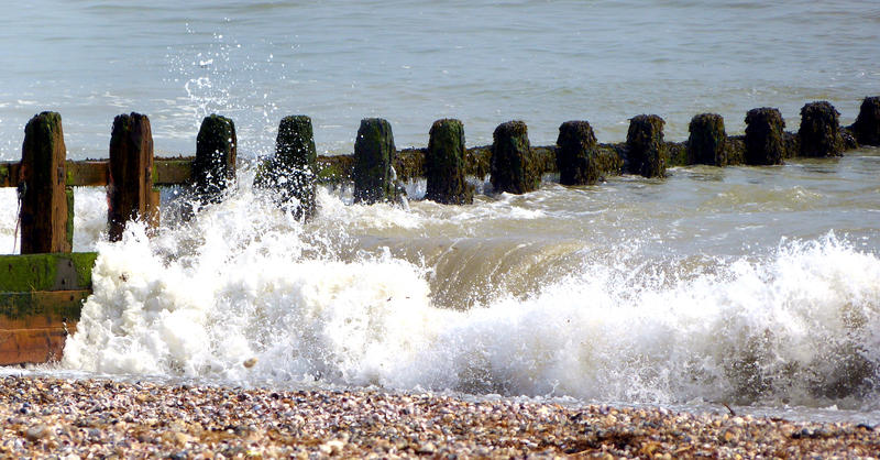 <p>By the sea</p>High tide in Litlehampton