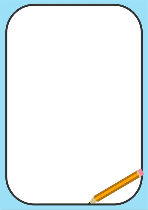 <p>Page border with pencil - clip art illustration.</p>
