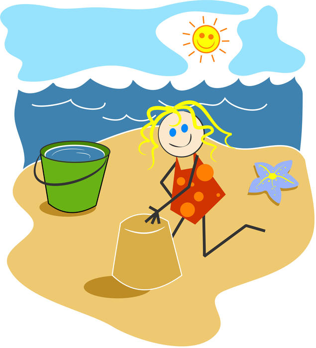 free clipart woman on the beach - photo #4